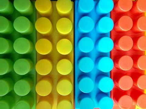 Colored cubes for built - toy Stock Photos