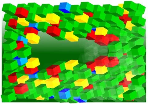 Colored cubes Illustrazione stock