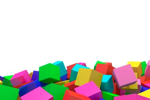 Colored cubes Stock Illustration
