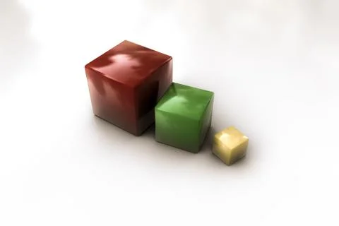 Colored cubes Stock Illustration