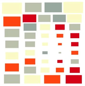 Colored cubes squares red gray orange Illustrazione stock