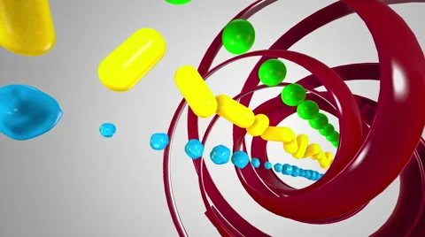 Colored Cubes on white background Stock Footage 47672351