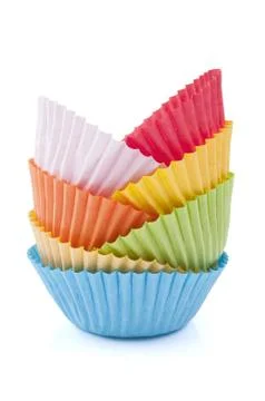Colored Cupcake cases Stock Photos