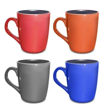 Colored Cups Stock Illustration