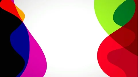 Colored curved Lines In Dynamic Wave Motion, with copy space Stock Footage 143307660