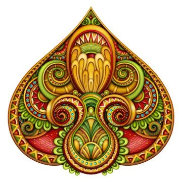 Colored Decorative Pike, Abstract Design Element Stock Illustration