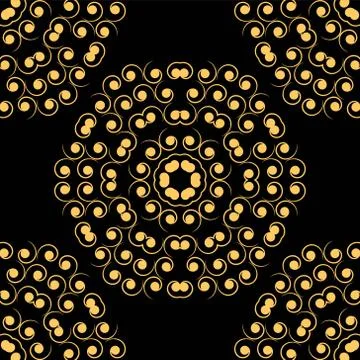 Colored Delicate Seamless Flower Pattern in Oriental style. Stained-glass win Stock Illustration