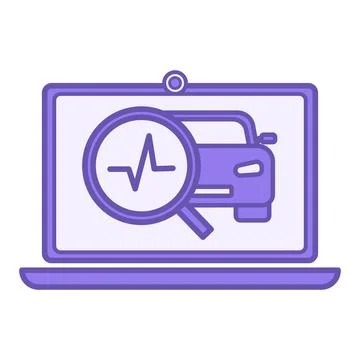 Colored Diagnostic Icon. Vector Icon of Computer Car Diagnostics. Car servi.. Stockillustratie