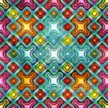 Colored diamonds seamless background bright shiny abstract 3D illustration Illustrazione stock