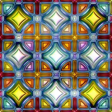 Colored diamonds seamless background bright shiny abstract 3D illustration Illustrazione stock