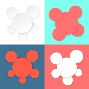 Colored different circles template Stock Illustration