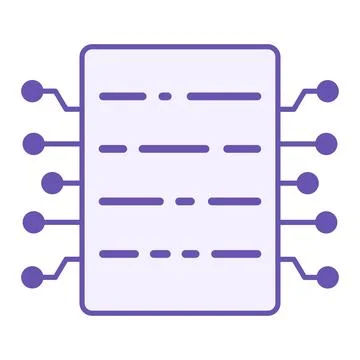 Colored Digital Data Icon. Vector Illustration. All Information Transmitted.. Stock Illustration
