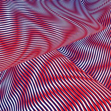 Colored digital fluid art abstract background with curved lines. Stock Illustration
