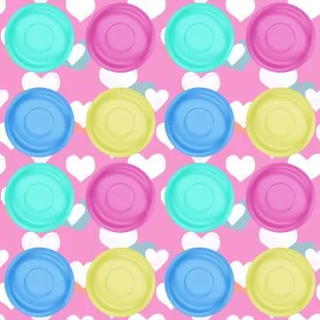 Colored dinner plates Stock Illustration