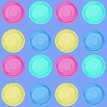 Colored dinner plates 스톡 일러스트