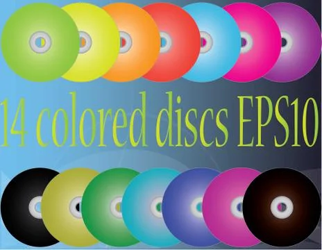 Colored discs Illustrazione stock