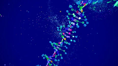 Colored DNA animation. Stock Footage 90554593