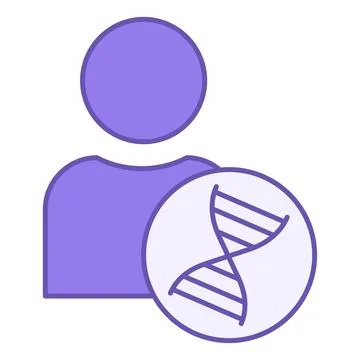 Colored DNA Icon. Vector Illustration. Deoxyribonucleic Acid, Molecule with.. Illustrazione stock