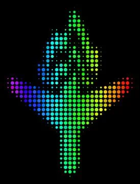 Colored Dot Air Crash Icon Stock Illustration