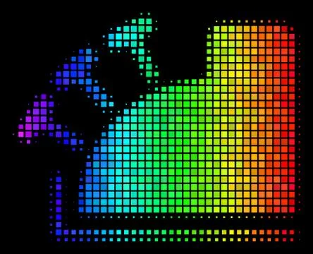 Colored Dot Cash Register Icon Illustrazione stock