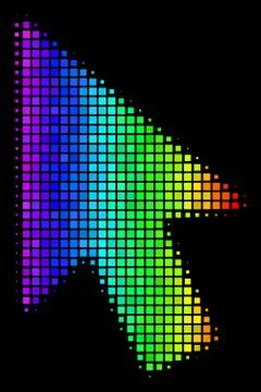 Colored Dot Mouse Cursor Icon Illustrazione stock