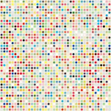 Colored dots background template Stock Illustration
