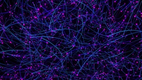 Colored dots with trails. Seamless Loop Stock Footage 263099113