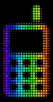 Colored Dotted Cell Phone Icon Ilustración de archivo