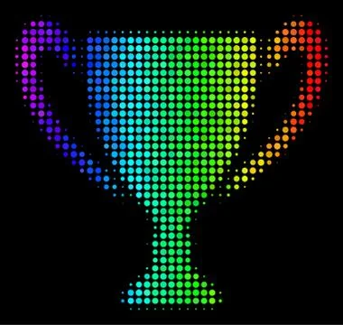 Colored Dotted Cup Icon Stock Illustration