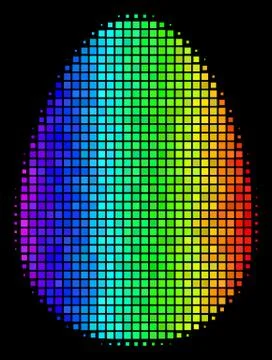 Colored Dotted Egg Icon Illustrazione stock