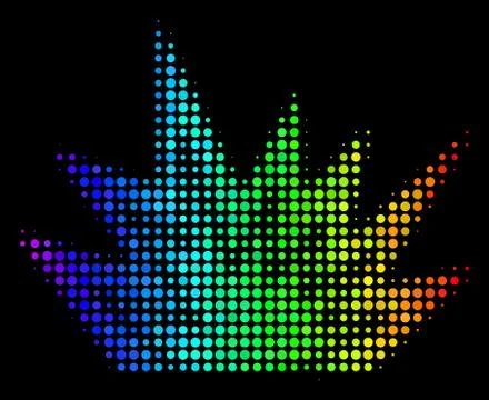 Colored Dotted Explosion Boom Icon Illustrazione stock