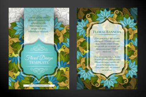 Colored Double-sided Greeting Card Stock Illustration