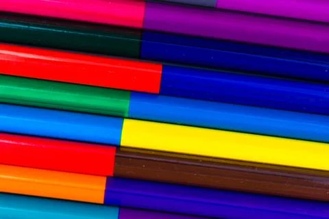 Colored double-sided pencils Stock Photos