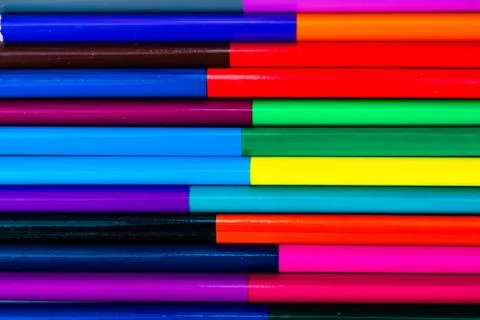 Colored double-sided pencils Stock Photos