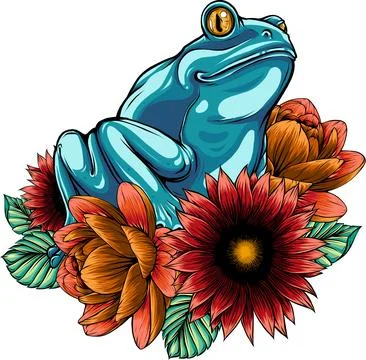 Colored draw of frog vector illustration design Stock Illustration