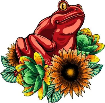 Colored draw of frog vector illustration design Stock Illustration