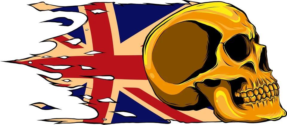 Colored draw of human skull vector illustration design Stock-Illustration