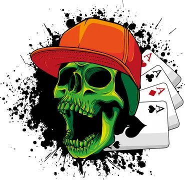 Colored draw of human skull vector illustration design Illustrazione stock