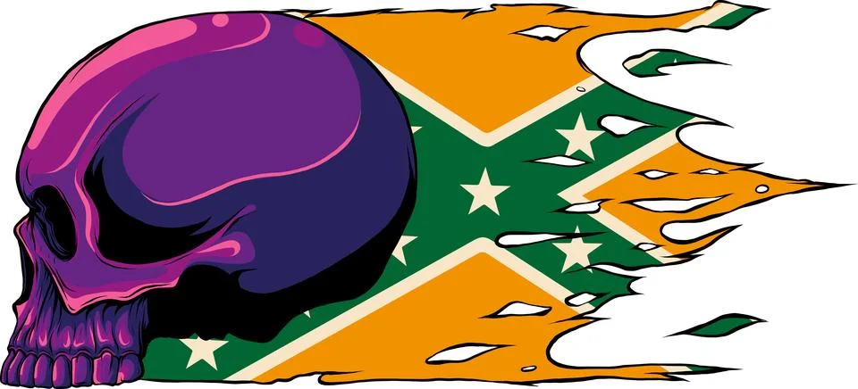 Colored draw of human skull vector illustration design イラスト素材