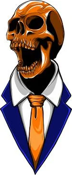 Colored draw of human skull vector illustration design Illustrazione stock