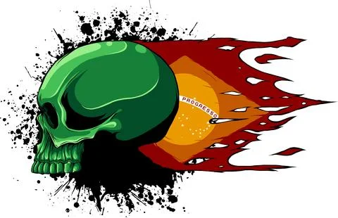 Colored draw of human skull vector illustration design Illustrazione stock