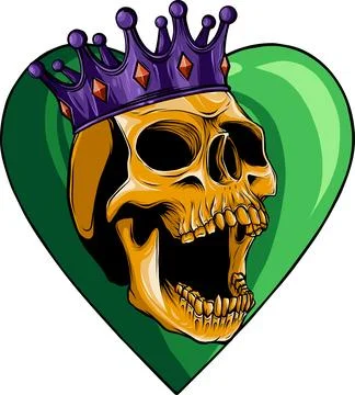 Colored draw of human skull vector illustration design Stock Illustration