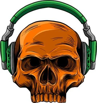 Colored draw of human skull vector illustration design Stockillustratie
