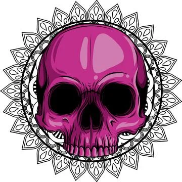 Colored draw of human skull vector illustration design Illustrazione stock