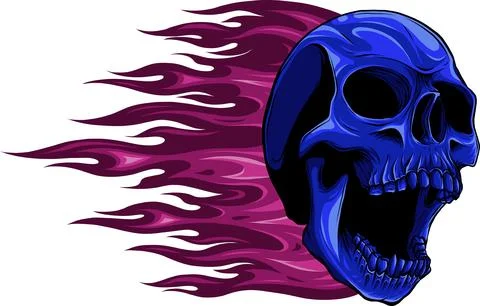 Colored draw of human skull vector illustration design Illustrazione stock