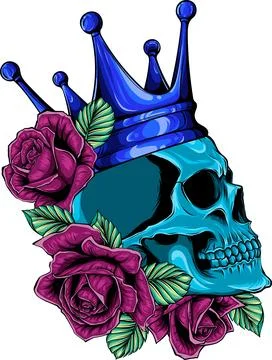 Colored draw of human skull vector illustration design Illustrazione stock