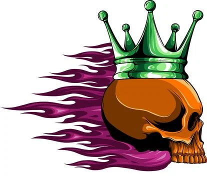 Colored draw of human skull vector illustration design 库存插图