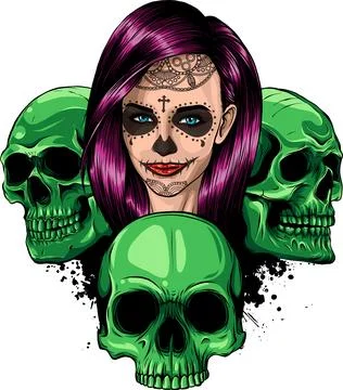Colored draw of human skull vector illustration design Illustrazione stock