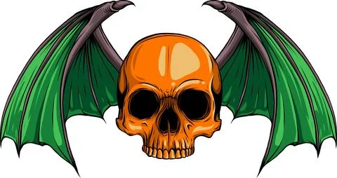 Colored draw of human skull vector illustration design 库存插图