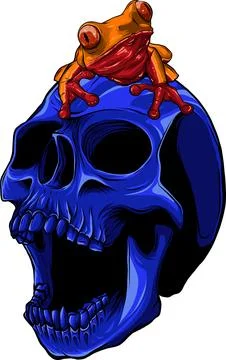 Colored draw of human skull vector illustration design 스톡 일러스트